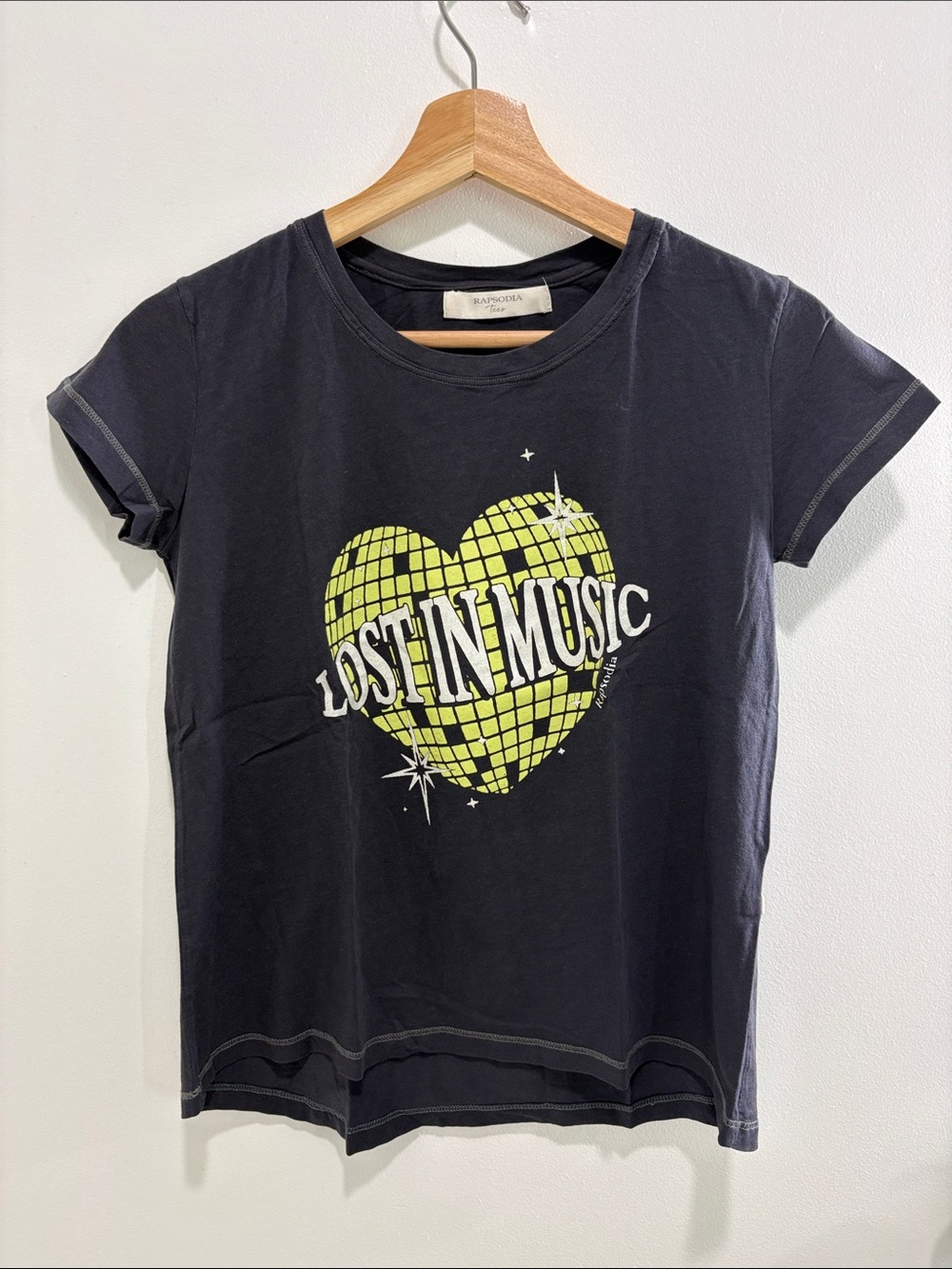 Rapsodia Black 'Lost in Music' Graphic Tee